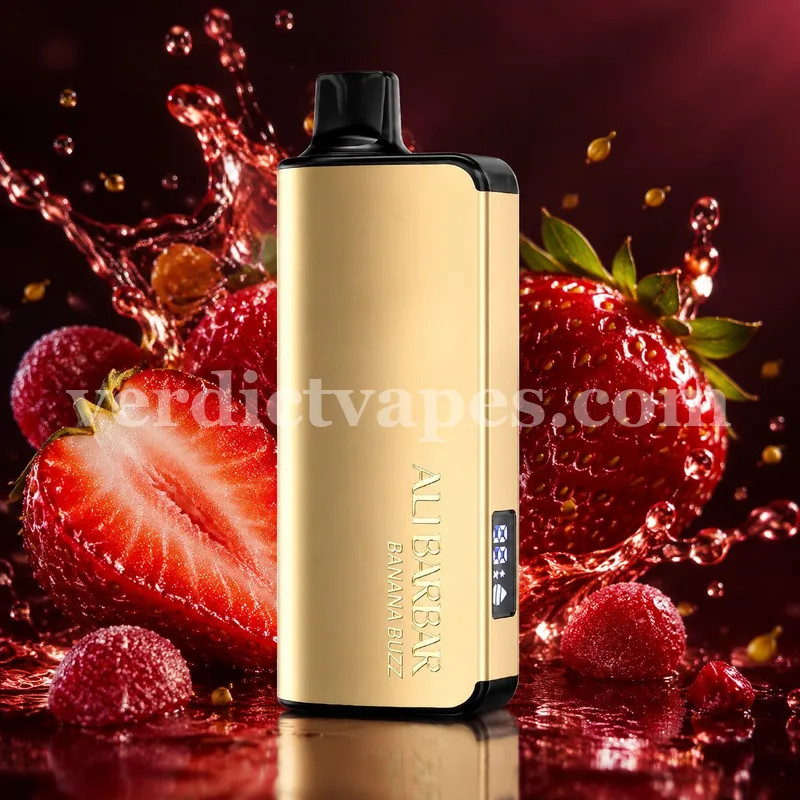 Alibarbar INGOT 9000 Puffs disposable in Chupa Chups Strawberry flavour — review photo, Vape Verdict AU