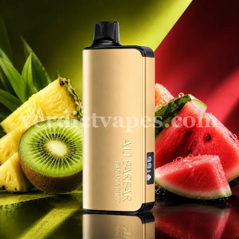 Alibarbar INGOT 9000 Puffs disposable in Kiwi Pineapple Watermelon flavour — review photo, Vape Verdict AU