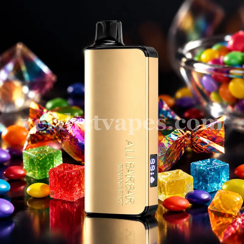 Alibarbar INGOT 9000 Puffs disposable in Skittles flavour — review photo, Vape Verdict AU