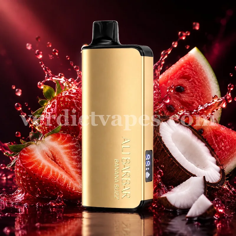 Alibarbar INGOT 9000 Puffs disposable in Strawberry Coconut Watermelon flavour — review photo, Vape Verdict AU