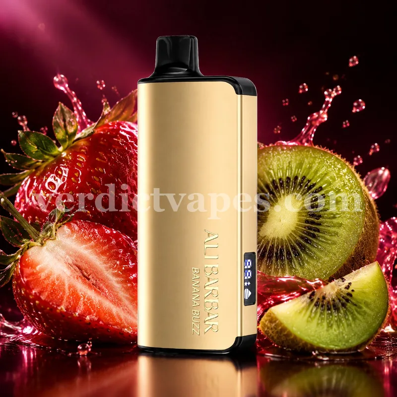 Alibarbar INGOT 9000 Puffs disposable in Strawberry Kiwi flavour — review photo, Vape Verdict AU