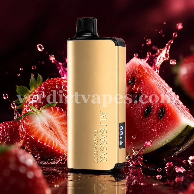 Alibarbar INGOT 9000 Puffs disposable in Strawberry Watermelon flavour — review photo, Vape Verdict AU