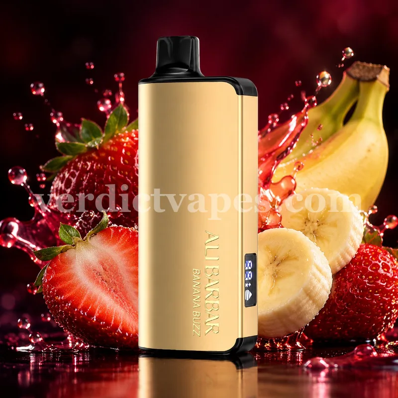 Alibarbar INGOT 9000 Puffs disposable in Strawnana flavour — review photo, Vape Verdict AU