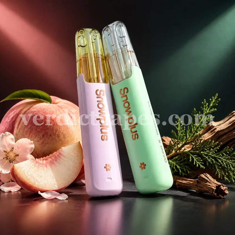 Dash X 4000 Puffs Duckbill disposable in White Peach Cedar flavour — review photo, Vape Verdict AU