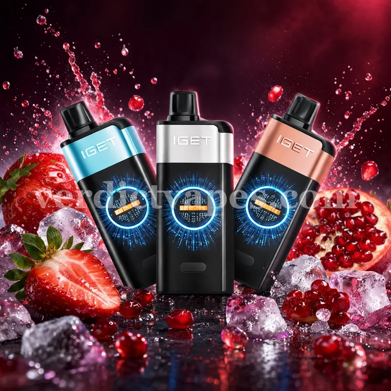 IGET One 12000 Puffs disposable in Strawberry Pomegranate Ice flavour — review photo, Vape Verdict AU